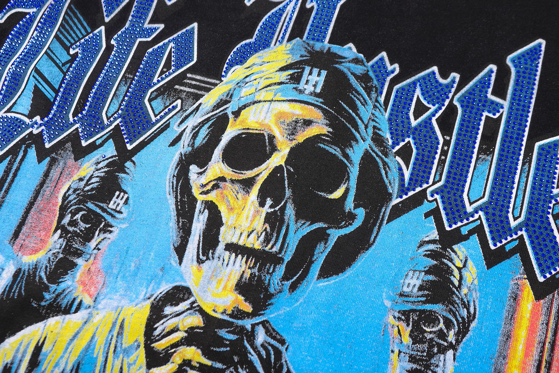 Life Hustlere Skeleton Graphic Short-Sleeve T-Shirt — detail