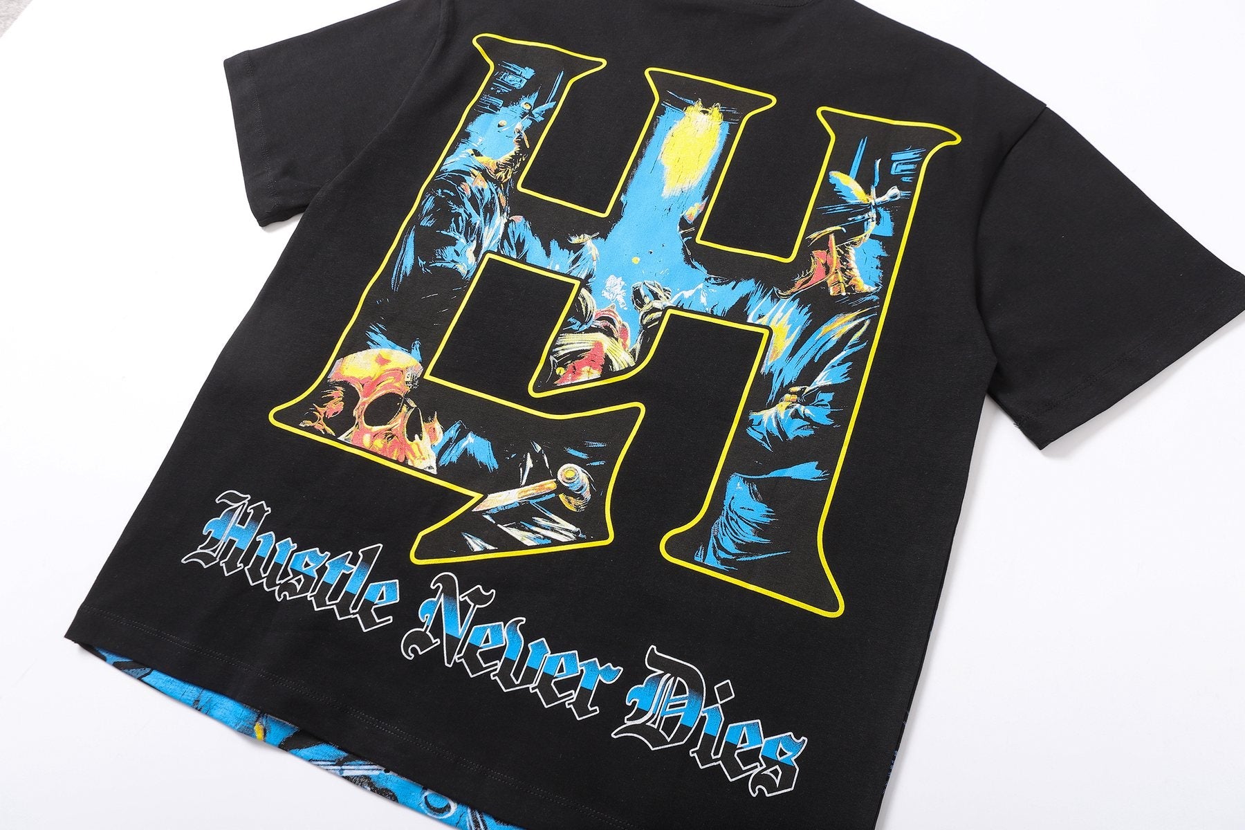 Life Hustlere Skeleton Graphic Short-Sleeve T-Shirt — detail