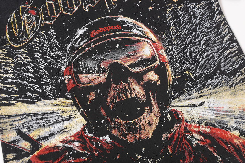 Godspeed Skull Skier Graphic Short-Sleeve T-Shirt — detail