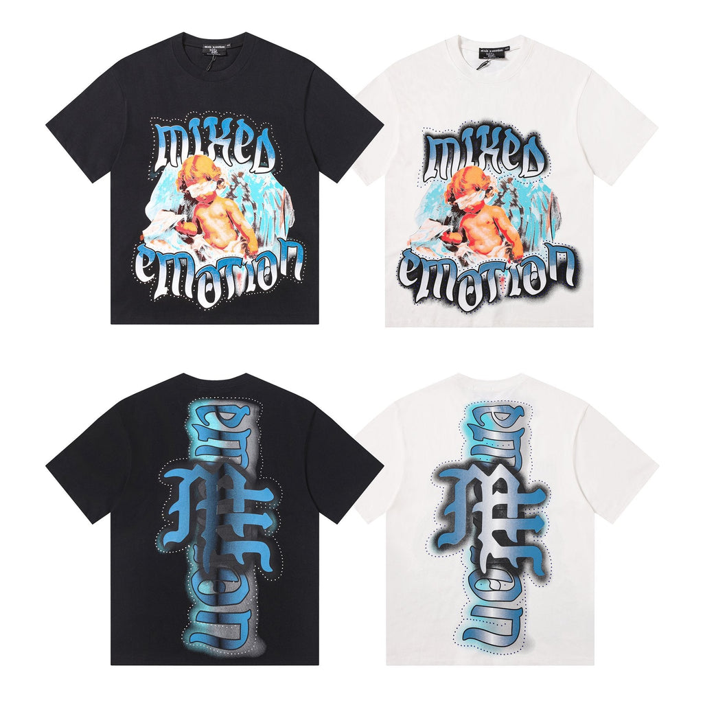 MIXED EMOTION Angel Back Graphic T-Shirt — comparison