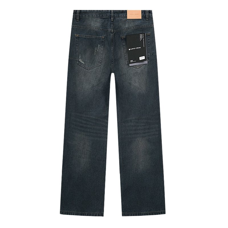 Purple Brand Dark Blue Distressed Jeans — back