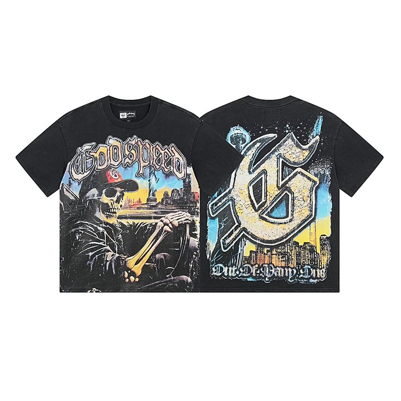 Godspeed Skull Car Graphic T-Shirt — hero