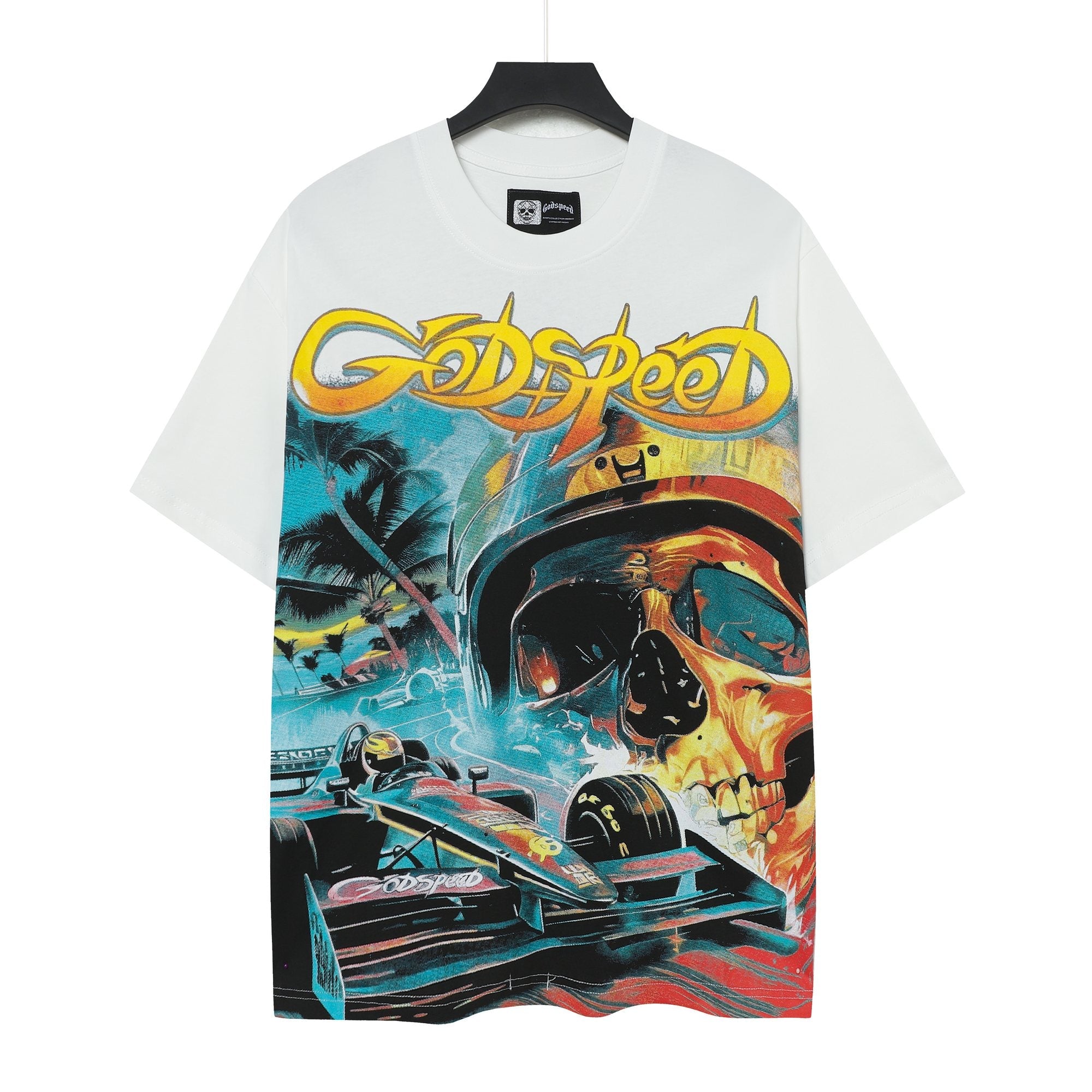 Godspeed Racing Skull Graphic Short-Sleeve T-Shirt — hero
