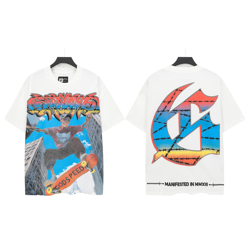 Godspeed Skateboard Graphic T-Shirt — hero