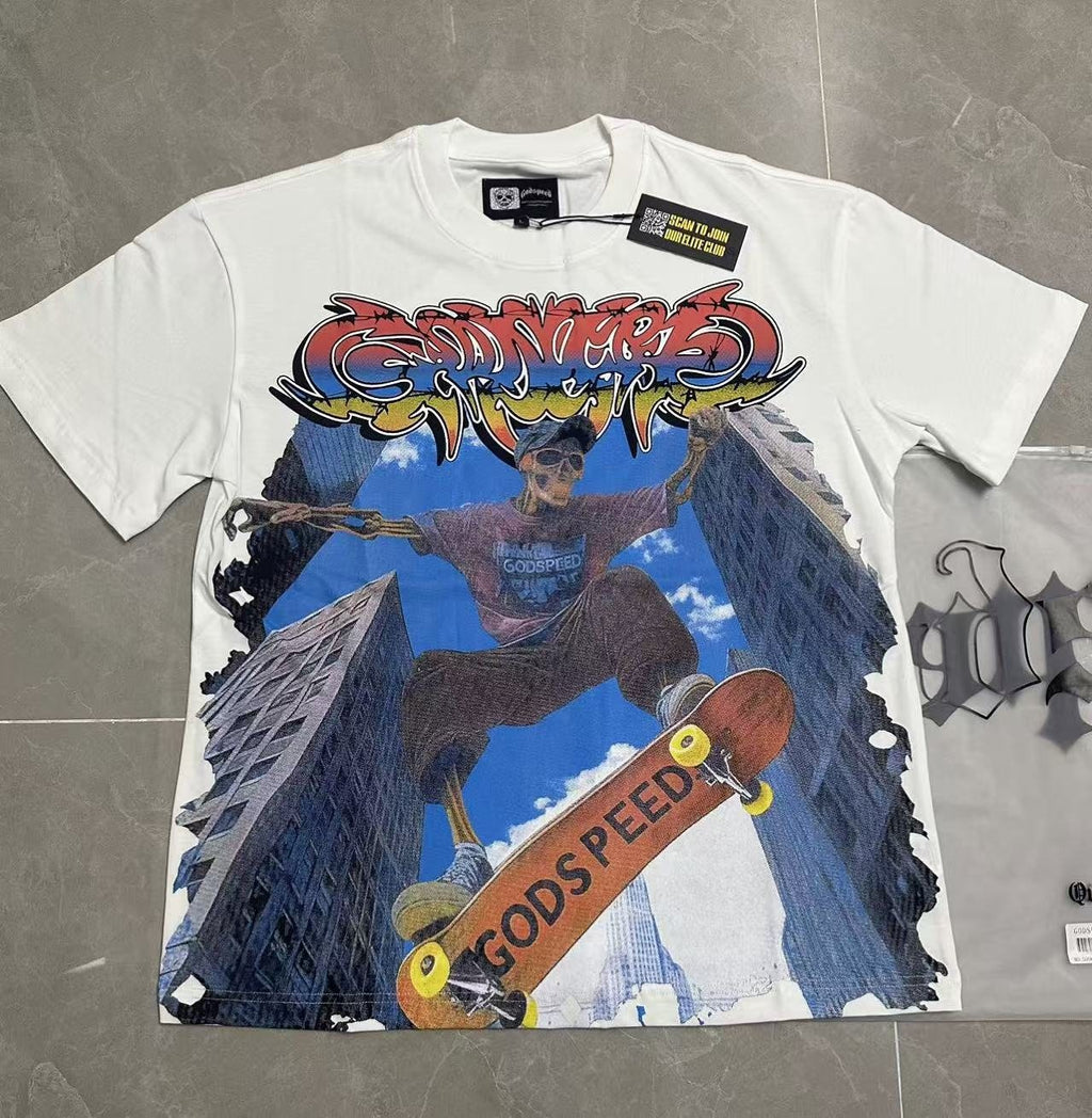 Godspeed Skateboard Graphic T-Shirt — front