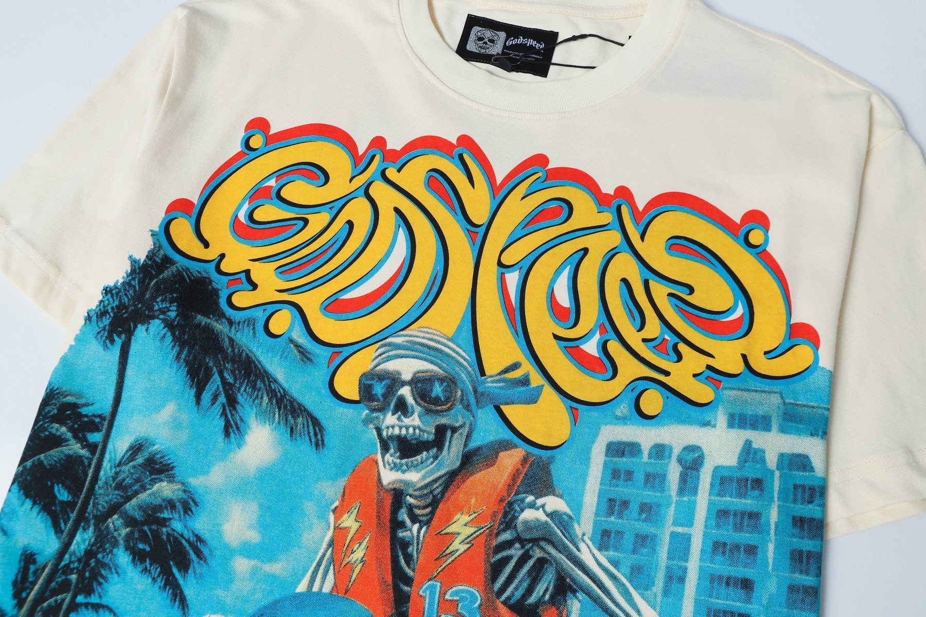 Godspeed Watersports Skeleton Graphic T-Shirt — detail