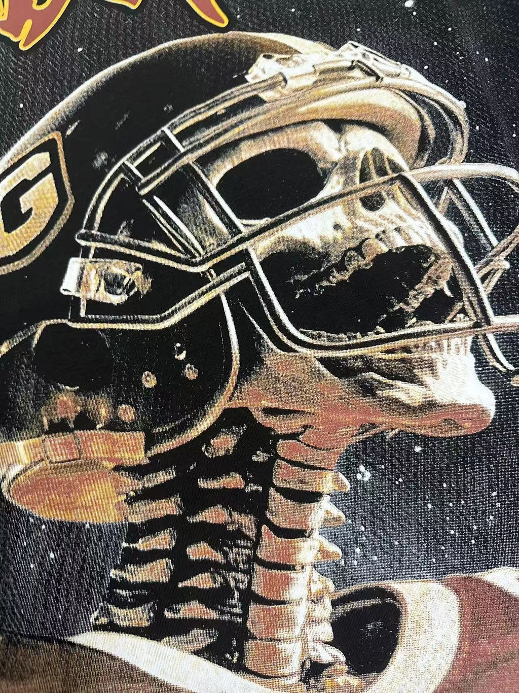 Godspeed Football Skeleton Graphic Short-Sleeve T-Shirt — detail