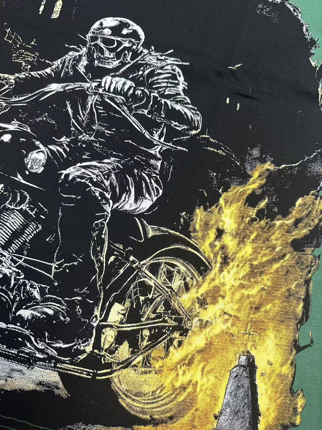 Godspeed Motorcycle Graphic T-Shirt — detail
