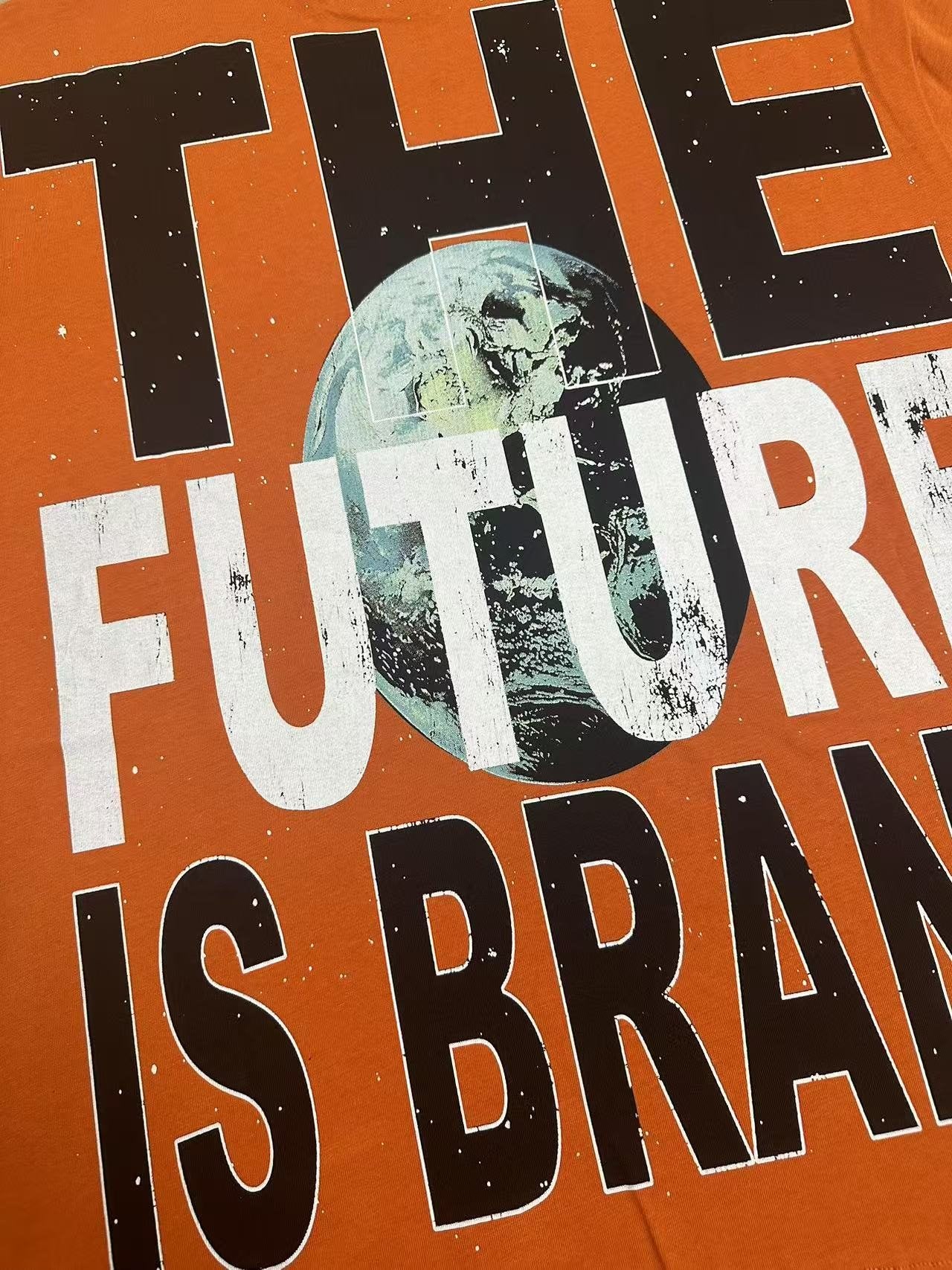 Godspeed Astronaut Flag Graphic T-Shirt - Orange — detail