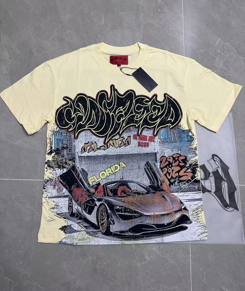 Godspeed Out of Many One Car Graphic T-Shirt — context