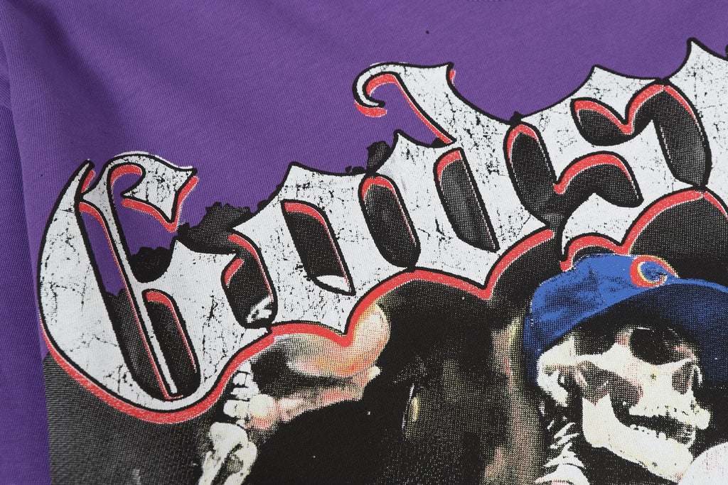 Godspeed Purple Baseball Graphic T-Shirt — detail