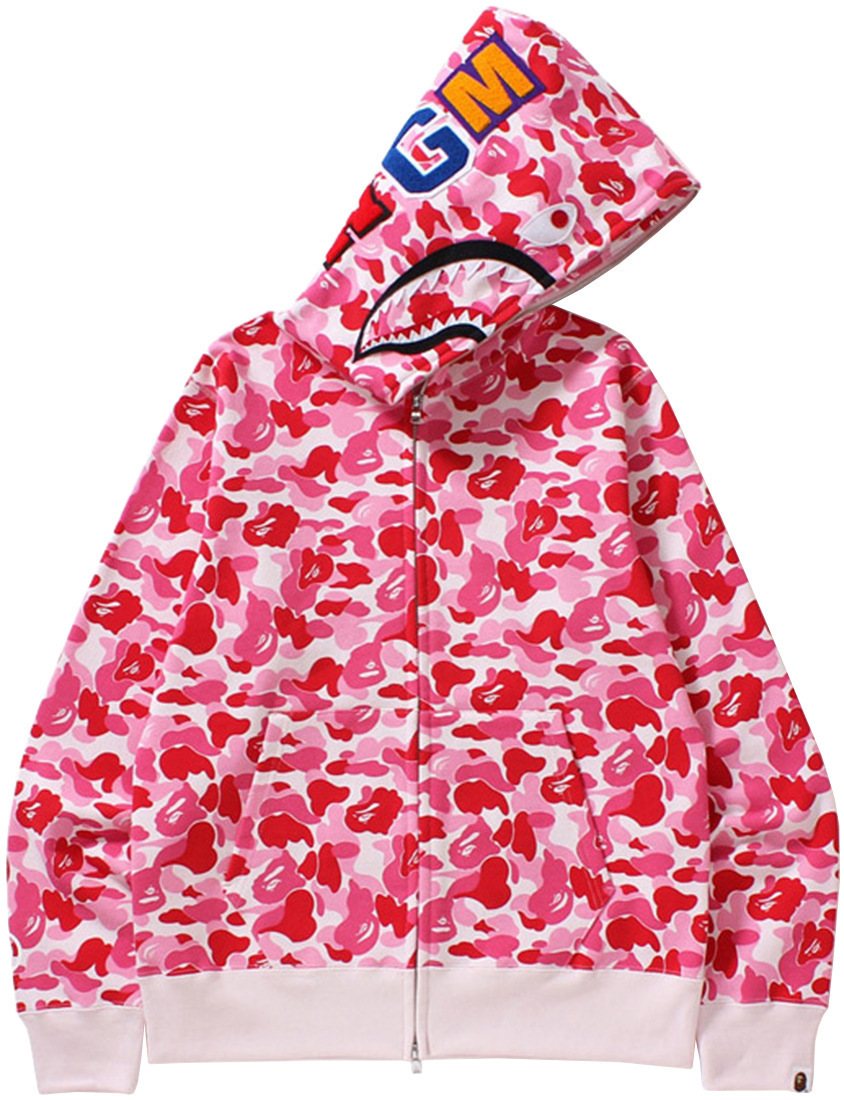 BAPE WGM Shark Camo Full-Zip Hoodie — front