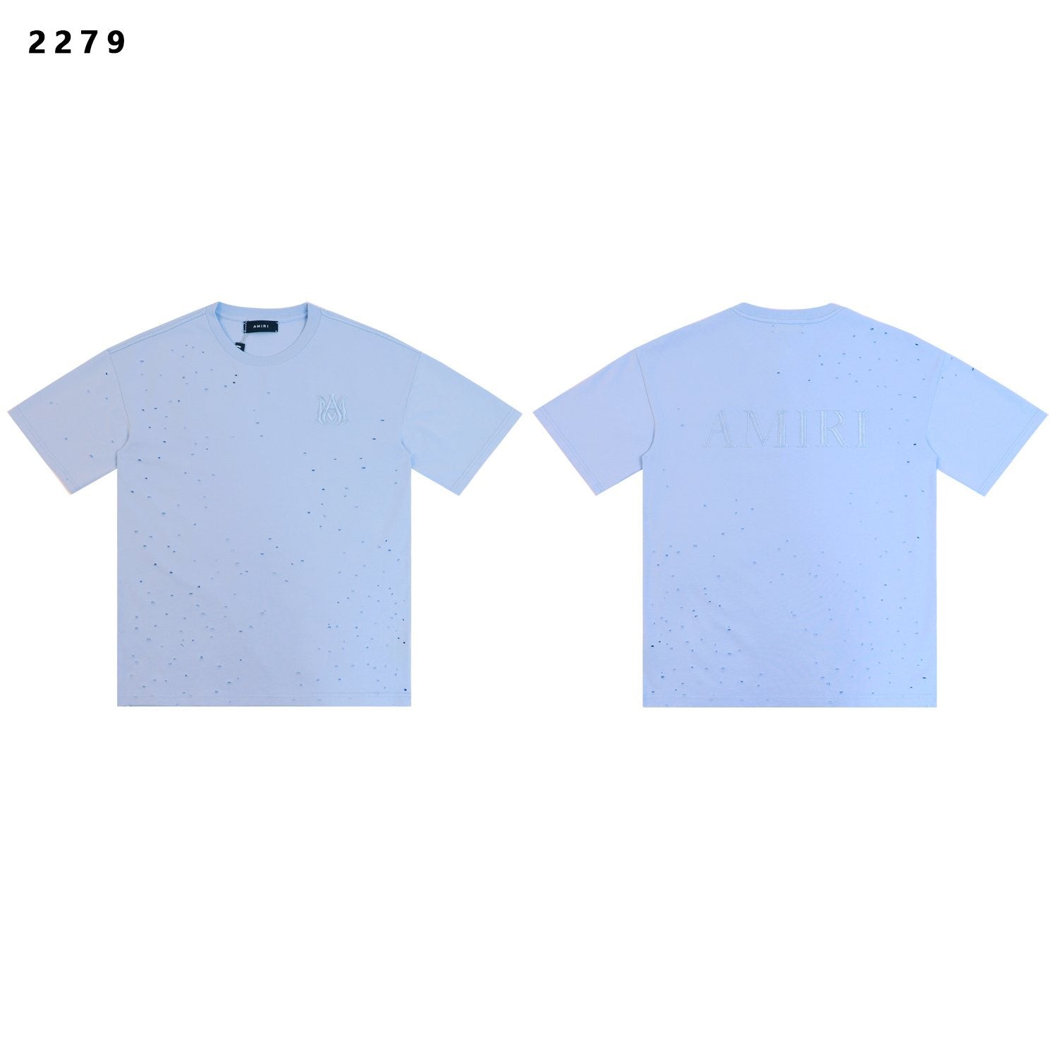 AMIRI Distressed Washed Short-Sleeve T-Shirt — front