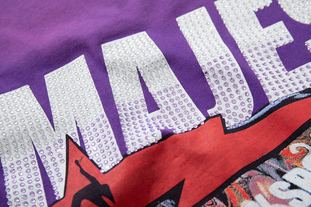 MAJESTIK Purple Tour Graphic T-Shirt — detail