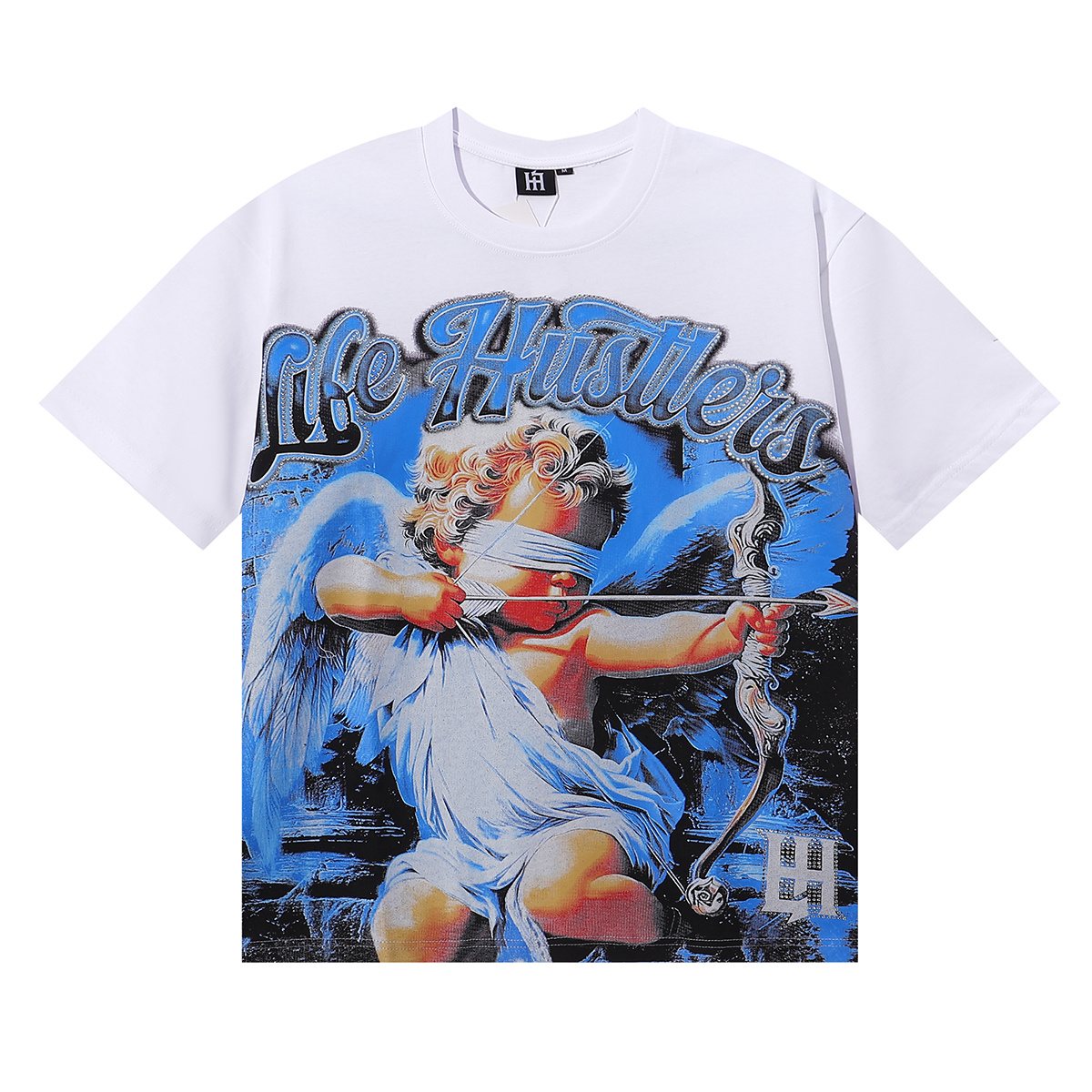 Life Hustlere Masked Angel Archer Graphic T-Shirt — front