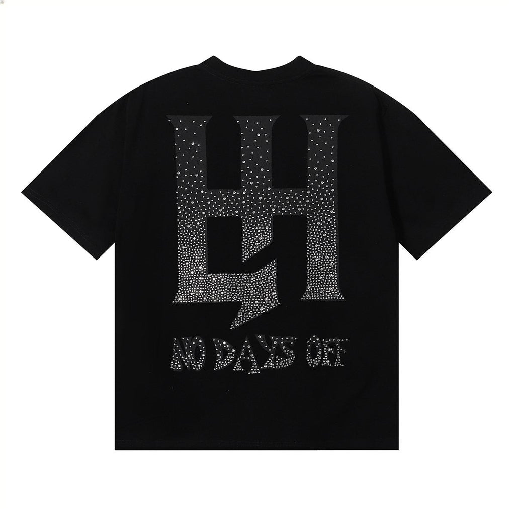 Life Hustlere Praying Angel Rhinestone Graphic T-Shirt — back