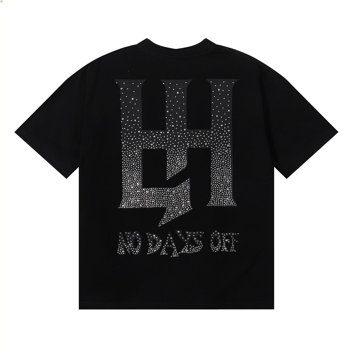 Life Hustlere Praying Angel Rhinestone Graphic T-Shirt — back