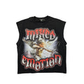 MIXED EMOTION Gothic Rhinestone Sleeveless Graphic T-Shirt — hero