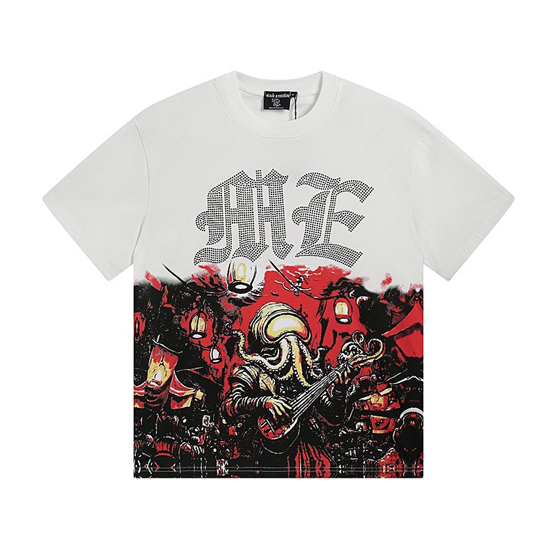 MIXED EMOTION Gothic Illustrated Graphic T-Shirt — front