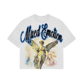 MIXED EMOTION Blue Angel Rhinestone Graphic T-Shirt — front
