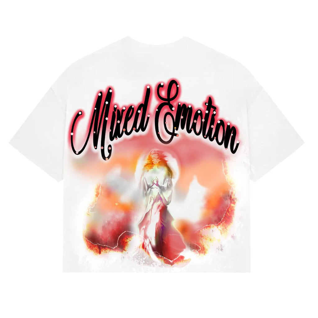 MIXED EMOTION Red Angel Rhinestone Graphic T-Shirt — hero