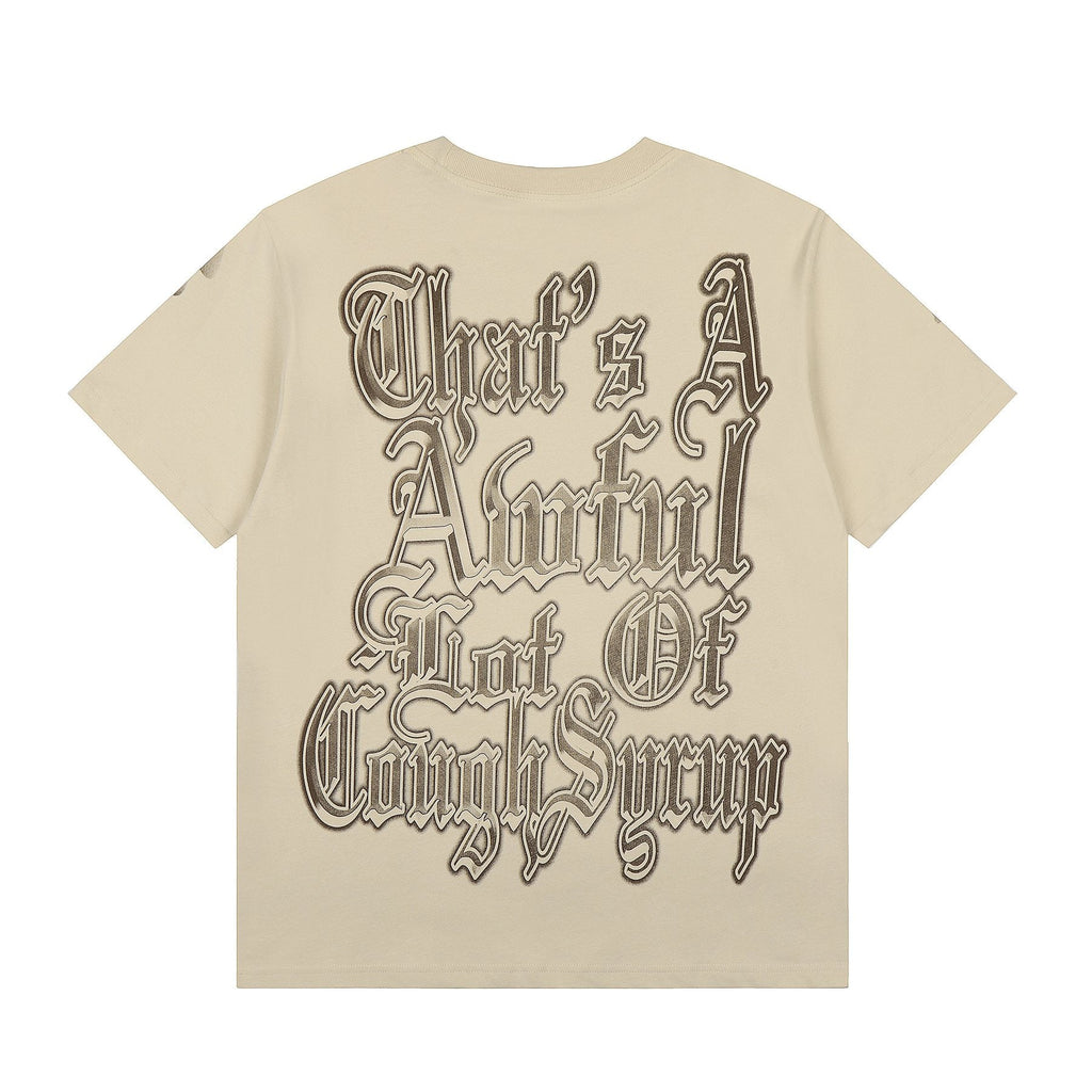 THAT'S A AWFUL LOT OF COUGH SYRUP Cherub Graphic T-Shirt — back