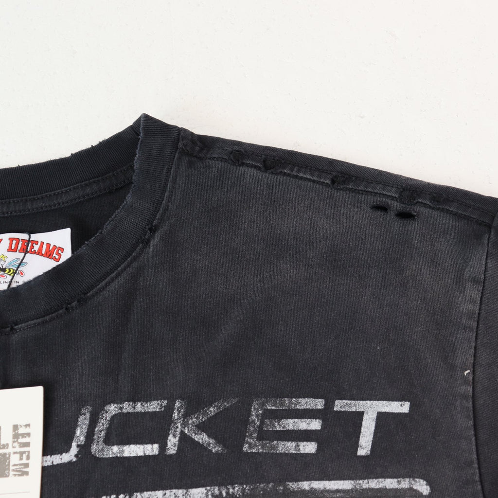 Valley Dreams Washed Black Basketball Graphic T-Shirt — neck_label