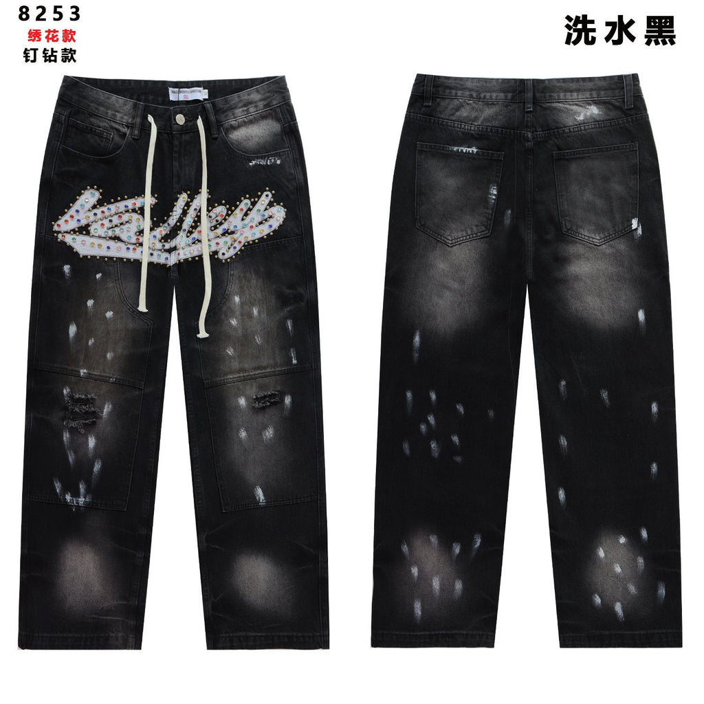 VALE Sports Division Embellished Wide-Leg Jeans — hero