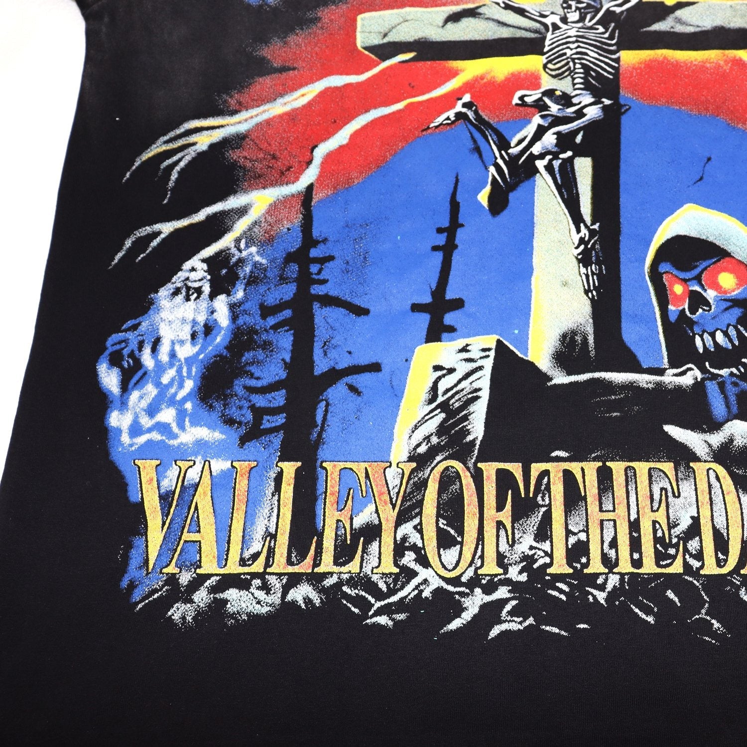 VALE USA Ride the Dragon Skeleton Graphic T-Shirt — detail