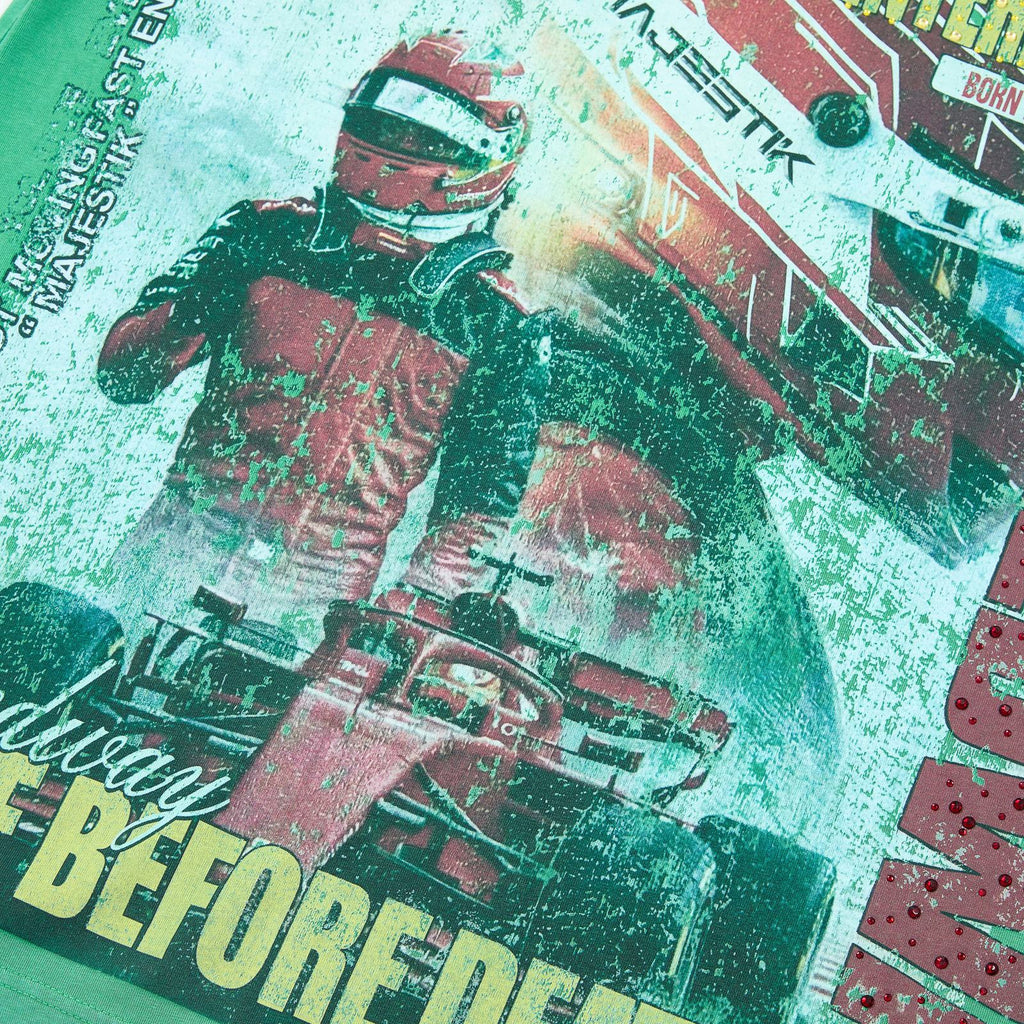 MAJESTIK Racing International 202X Green T-Shirt — detail