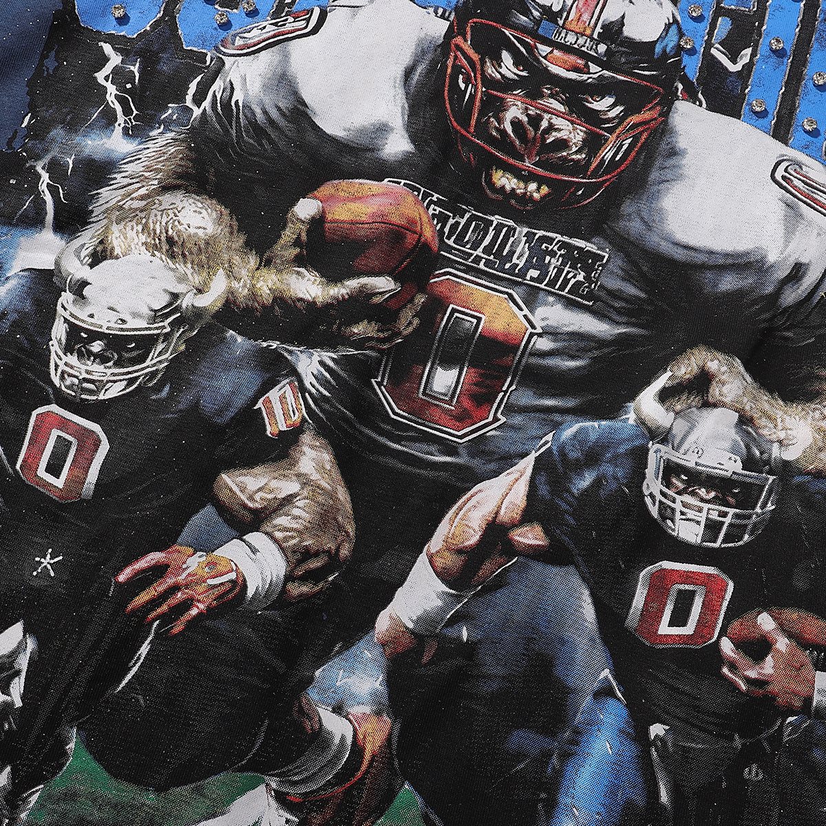 BKYS Revival Football Graphic Cropped T-Shirt — detail