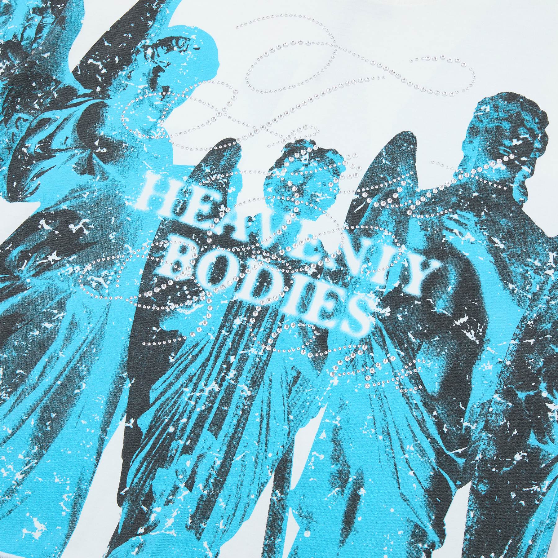 FIRST ROW Statues Rhinestone Graphic T-Shirt — detail