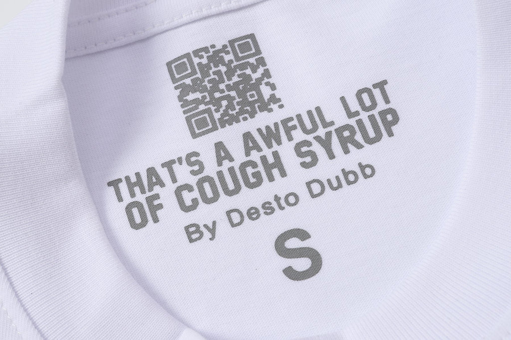 THAT'S A AWFUL LOT OF COUGH SYRUP Eiffel Tower Graphic T-Shirt — neck_label