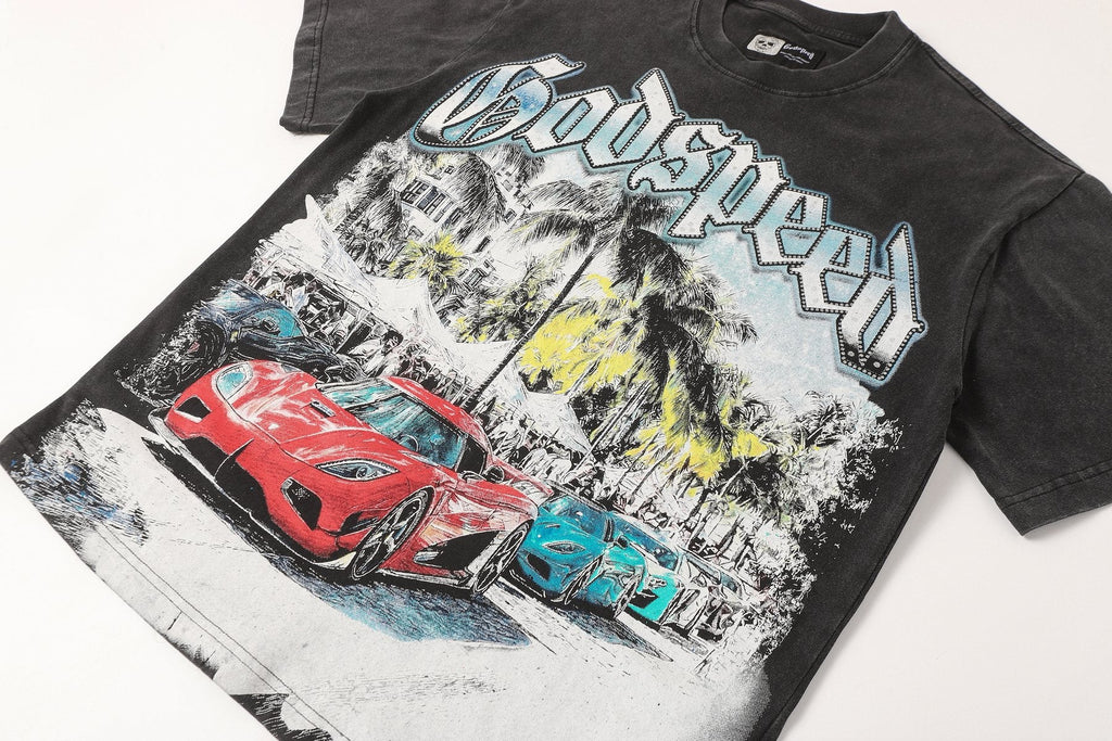 Godspeed Washed Black Rock Graphic T-Shirt — detail