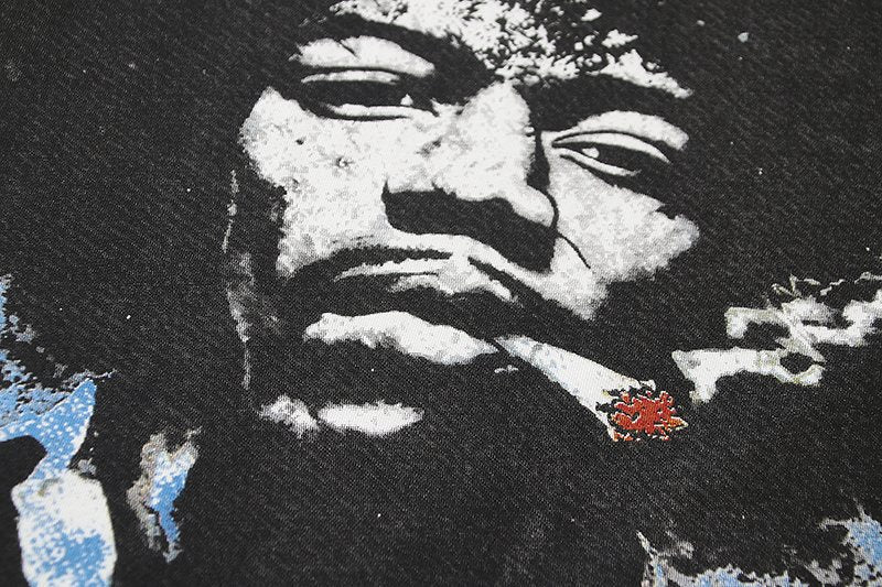 VALE USA Jimi Hendrix Graphic T-Shirt — detail