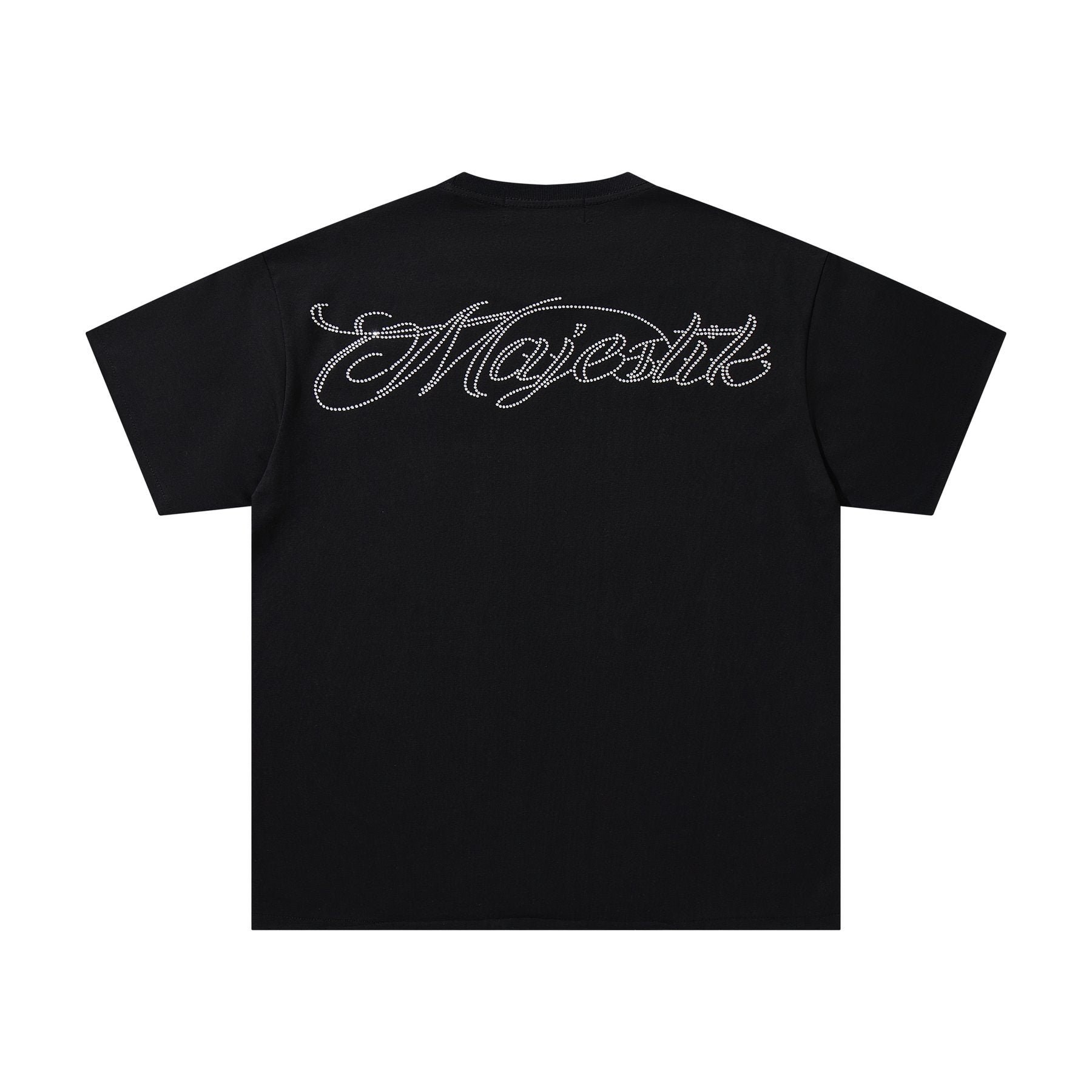 MAJESTIK Blue-Green Front & Script Back Graphic T-Shirt — back