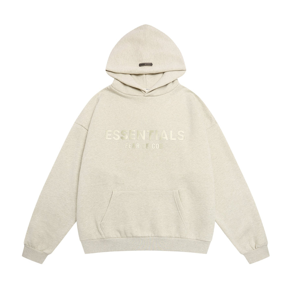 Essentials Fear of God Embossed Wordmark Pullover Hoodie — front
