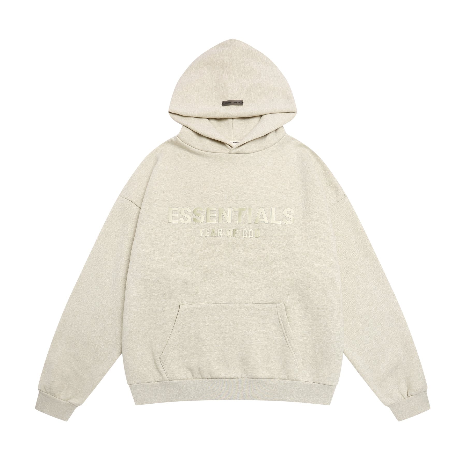 Essentials Fear of God Embossed Wordmark Pullover Hoodie — front