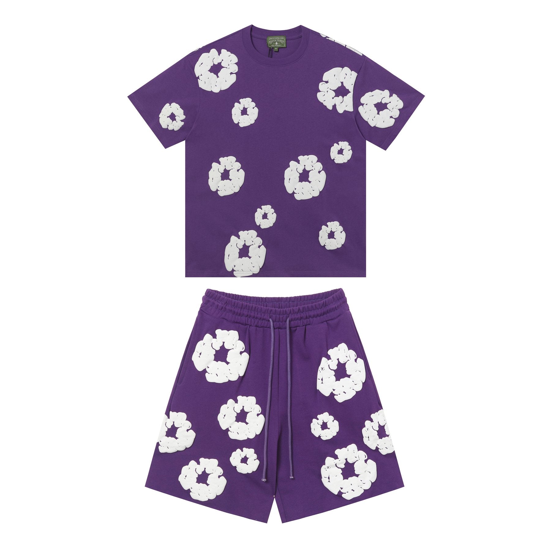 DENIM TEARS All-Over Flower Short-Sleeve Set — front