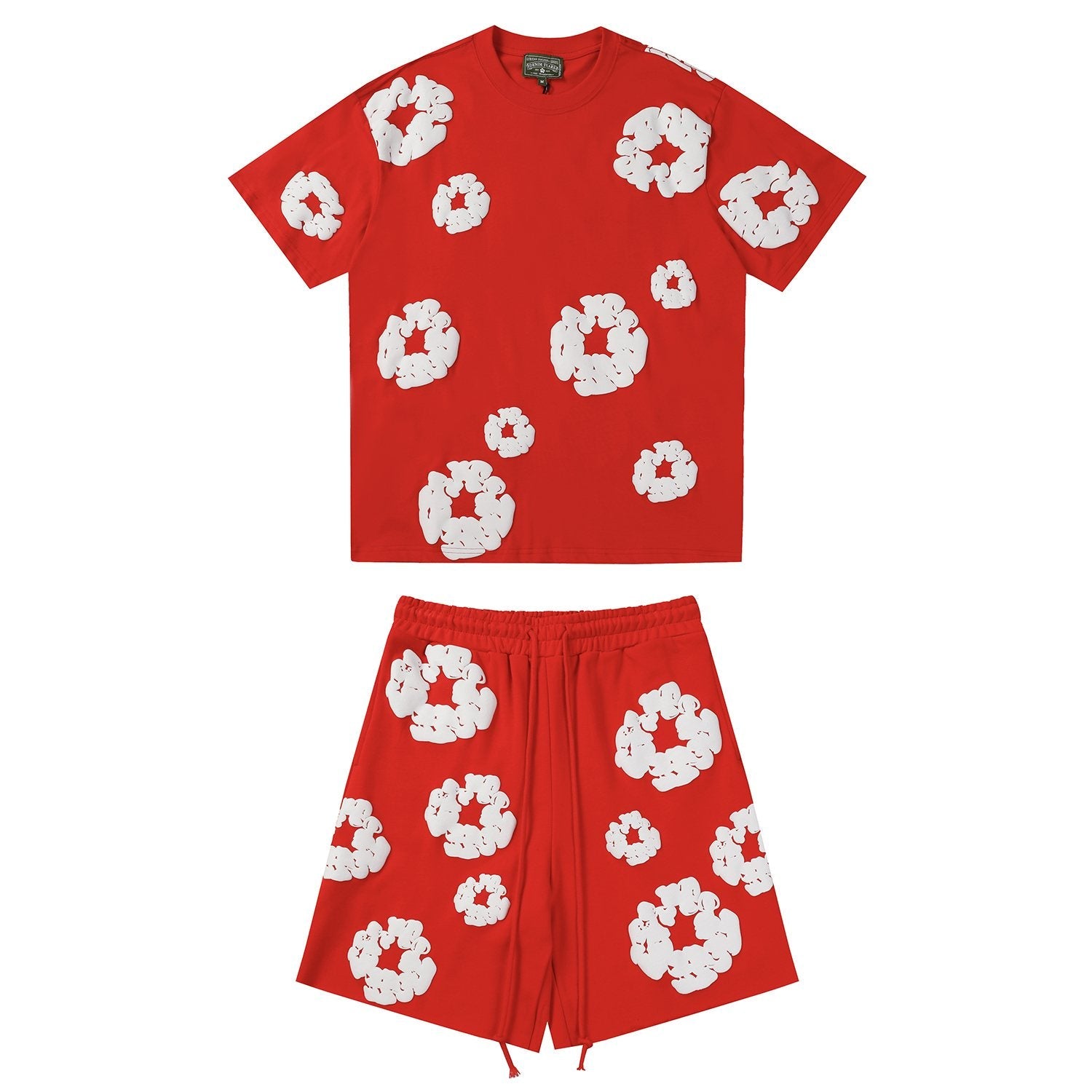 DENIM TEARS Floral Cloud Print Short-Sleeve Set — front