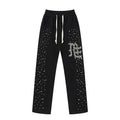 Mixed Emotion Rhinestone Logo Sweatpants — hero