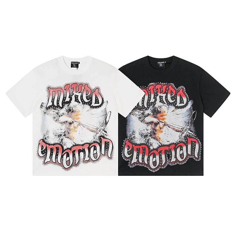 MIXED EMOTION Angel Graphic Short-Sleeve T-Shirt — comparison