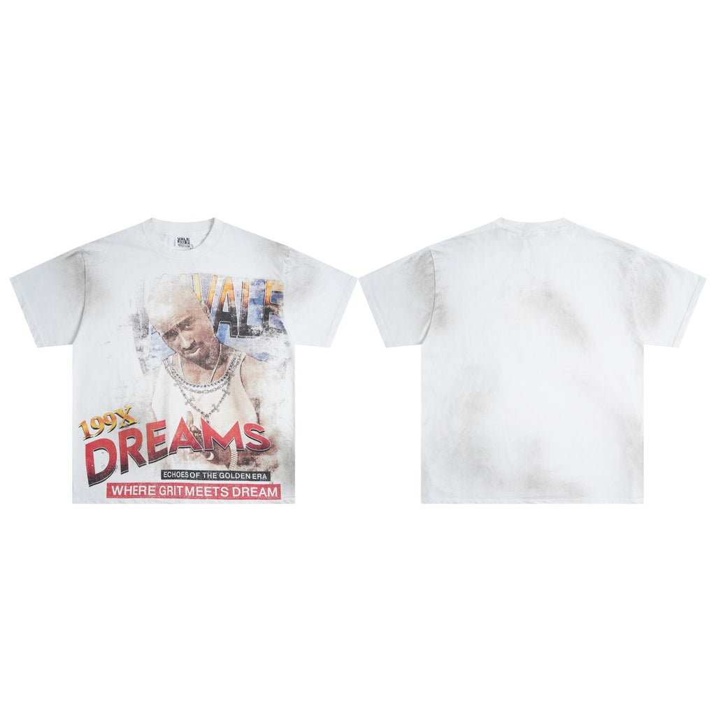 VALE USA 199X Dreams Portrait Graphic T-Shirt — front