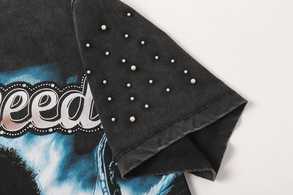 Godspeed Archer Studded Sleeve T-Shirt — detail