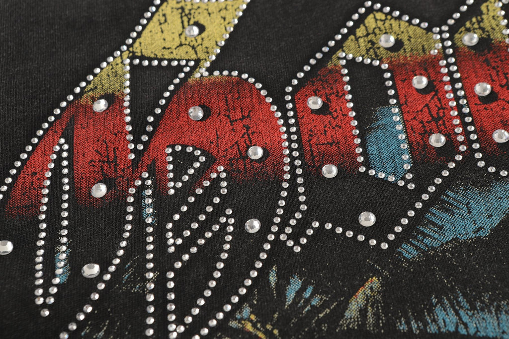 Godspeed Car & Building Graphic Studded-Sleeve T-Shirt — detail