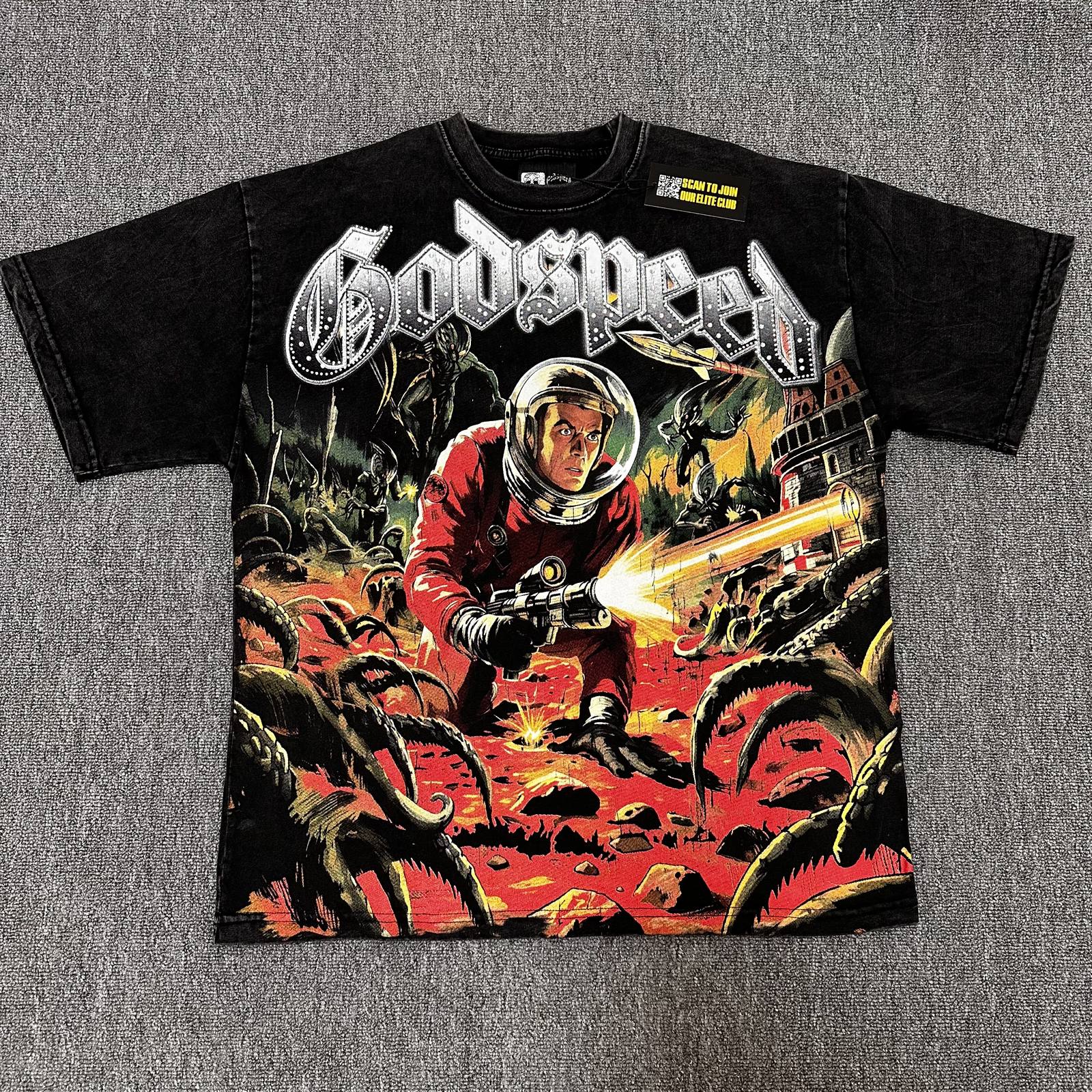 Godspeed Astronaut Monster Graphic T-Shirt — hero