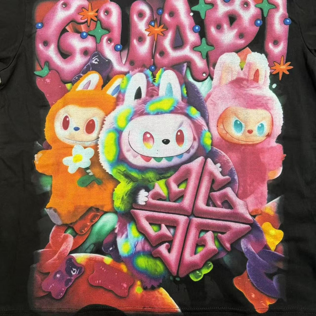 GUAPI Character Graphic Short-Sleeve T-Shirt — detail