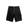 Mixed Emotion Black Logo Cargo Shorts — hero