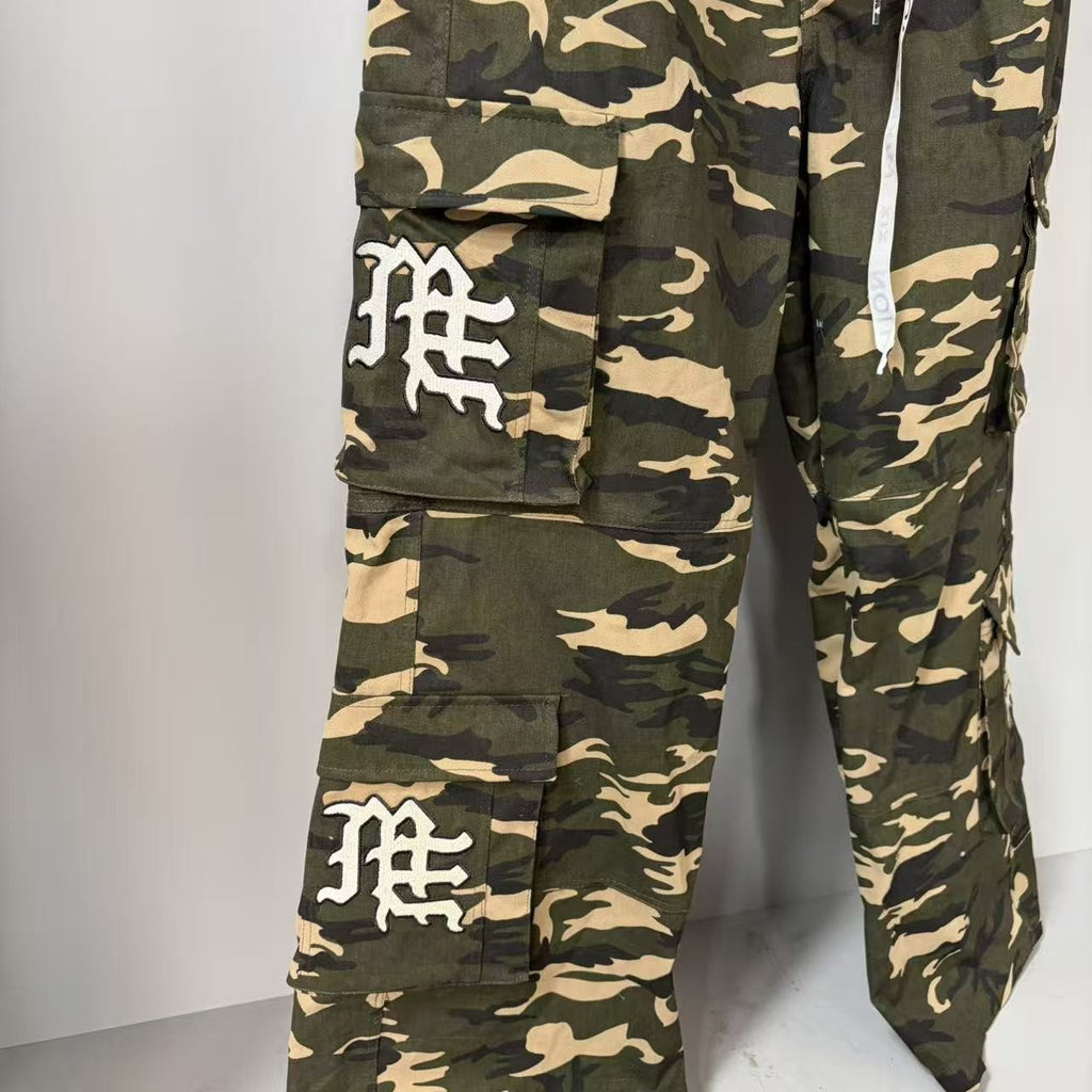 Mixed Emotion Camouflage Cargo Pants — detail