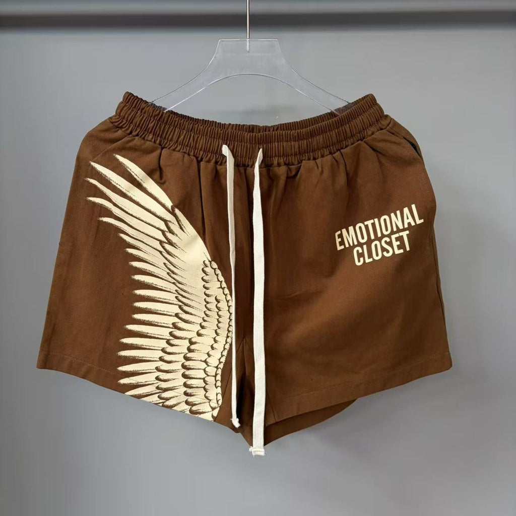 Emotional Closet Wing Graphic Drawstring Shorts — hero